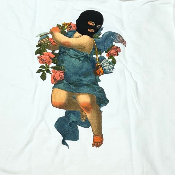 Fashion Nova Sweater Love Is Blind Men Size 3XL Drawstring Hoodie Masked Angel - Picture 3 of 5